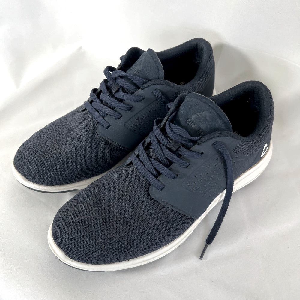 Travis Mathew Navy and White Low-Profile Athletic Sneakers